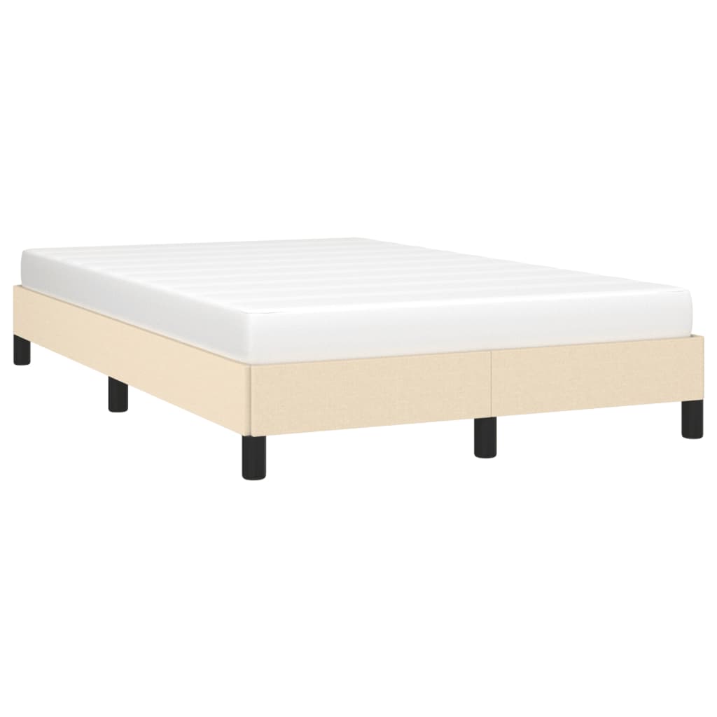 sengeramme uden madras 120x190 cm stof cremefarvet