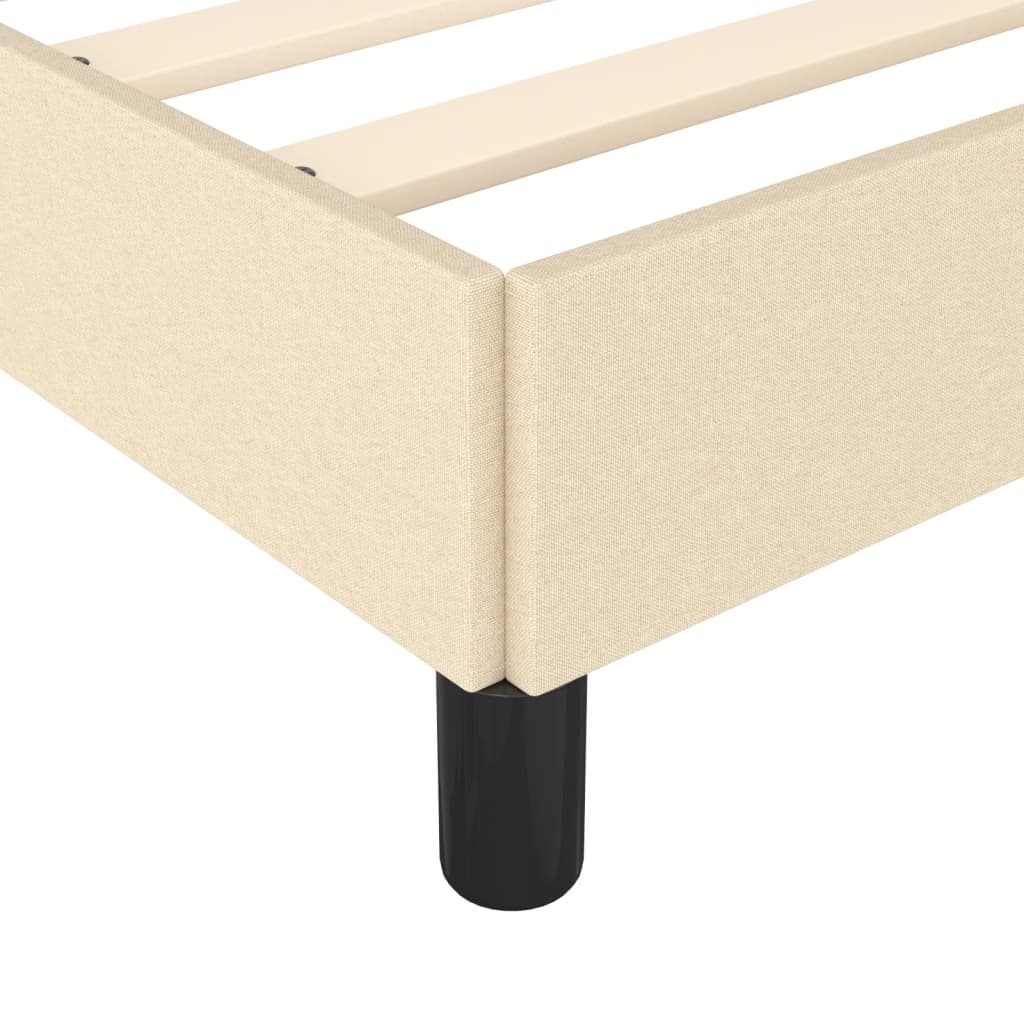 sengeramme uden madras 120x190 cm stof cremefarvet