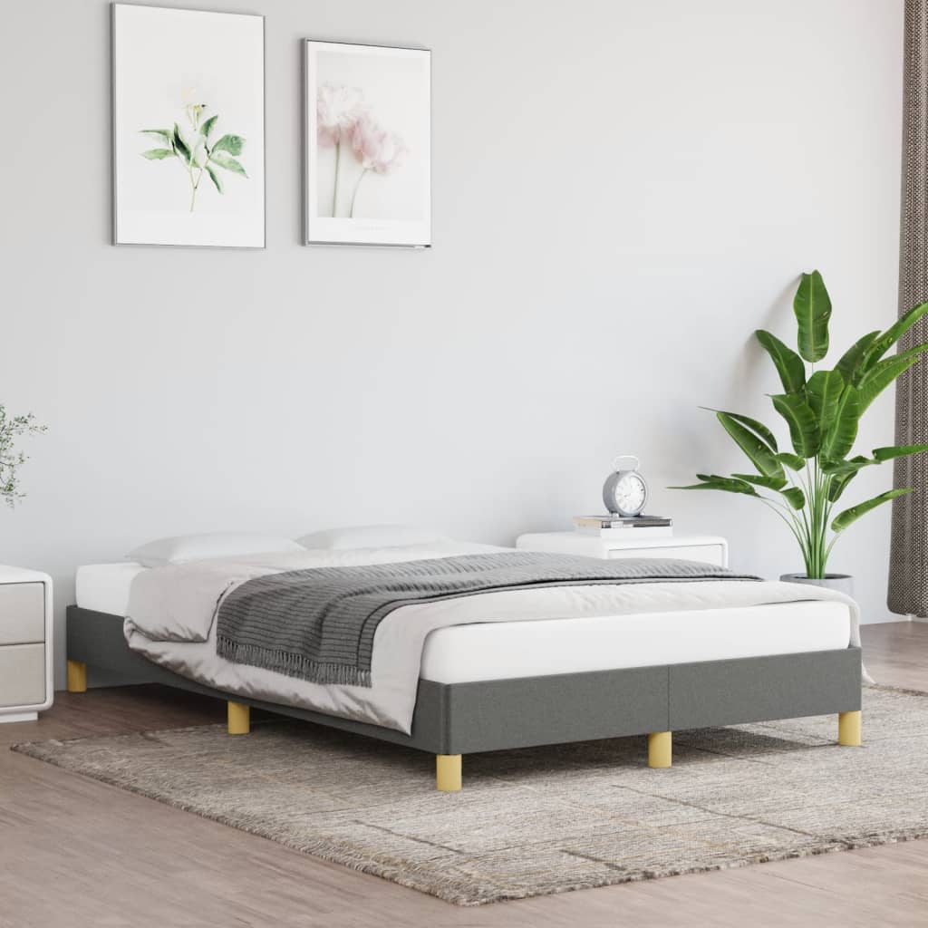 sengeramme uden madras 120x190 cm stof enkeltseng Mørkegrå