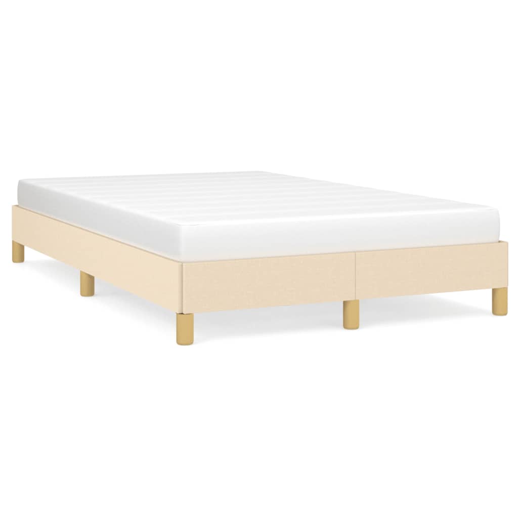 sengeramme uden madras 120x190 cm stof cremefarvet