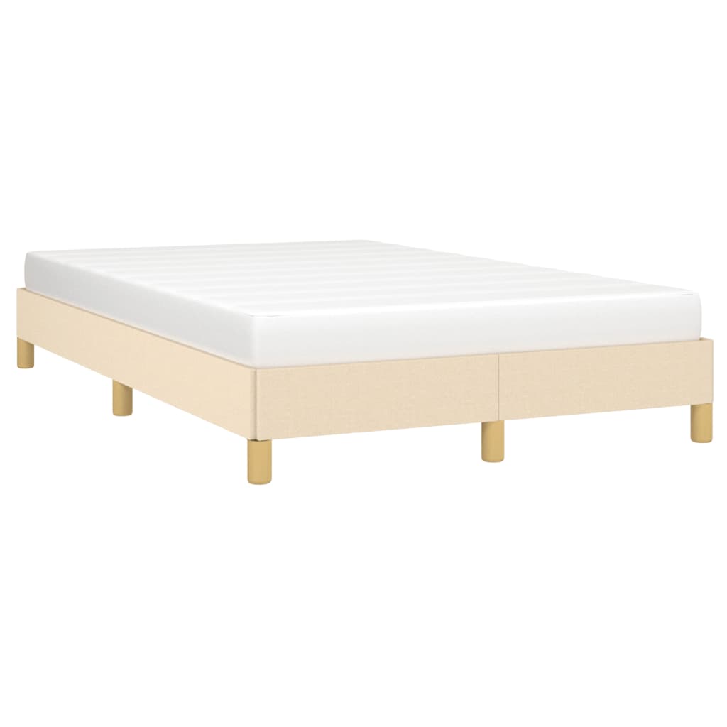 sengeramme uden madras 120x190 cm stof cremefarvet