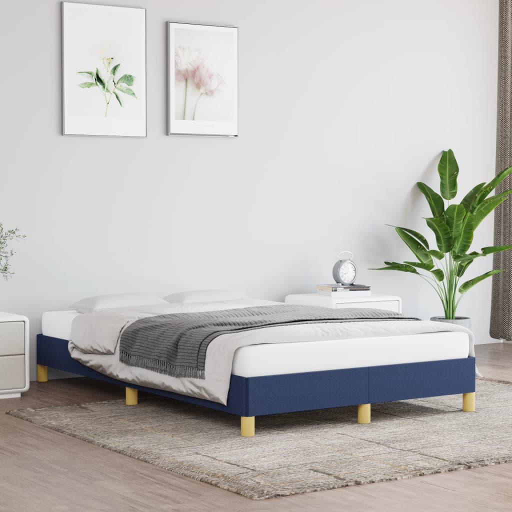 sengeramme uden madras 120x190 cm stof blå