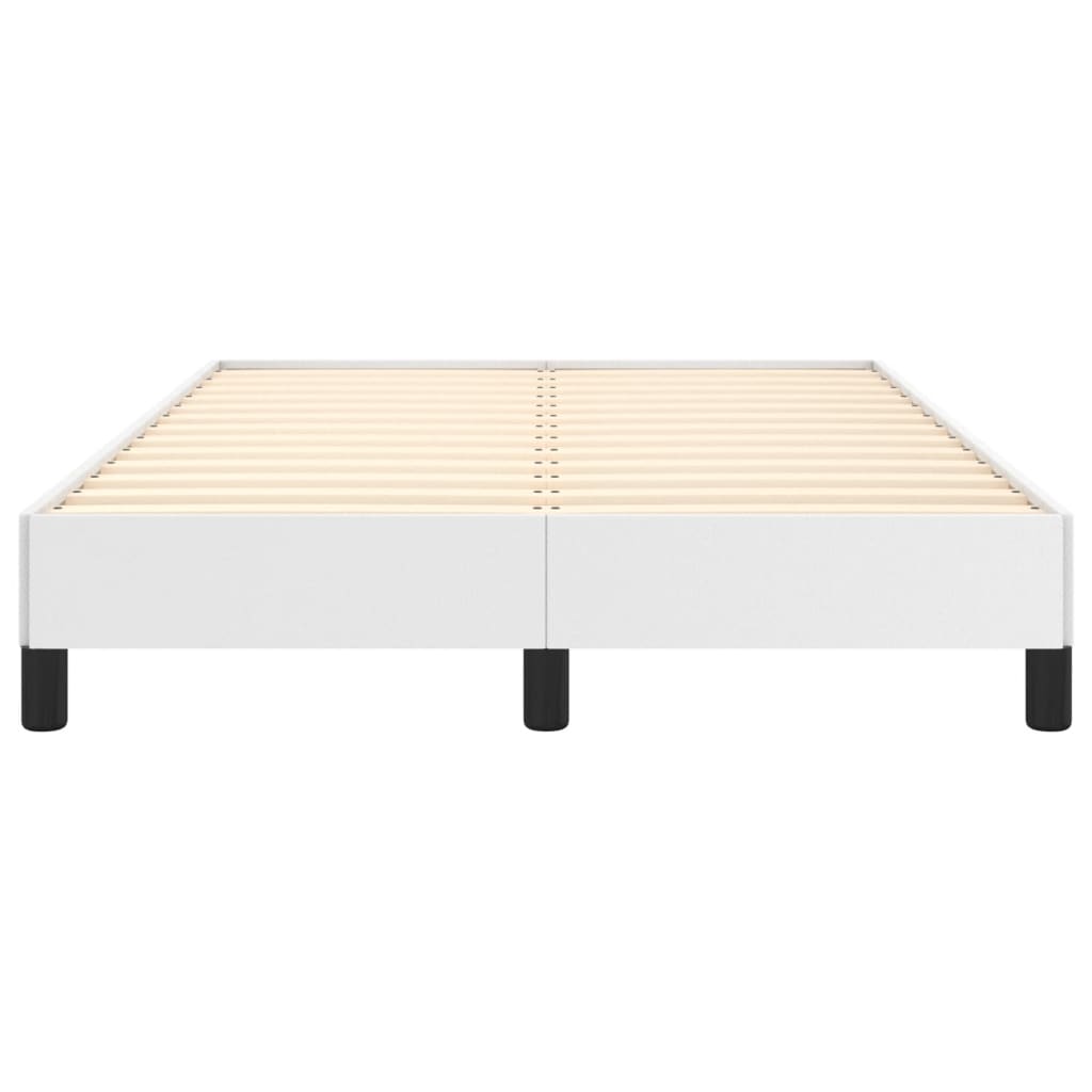 sengeramme uden madras 120x190 cm kunstlæder enkeltseng hvid