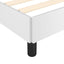 sengeramme uden madras 120x190 cm kunstlæder enkeltseng hvid