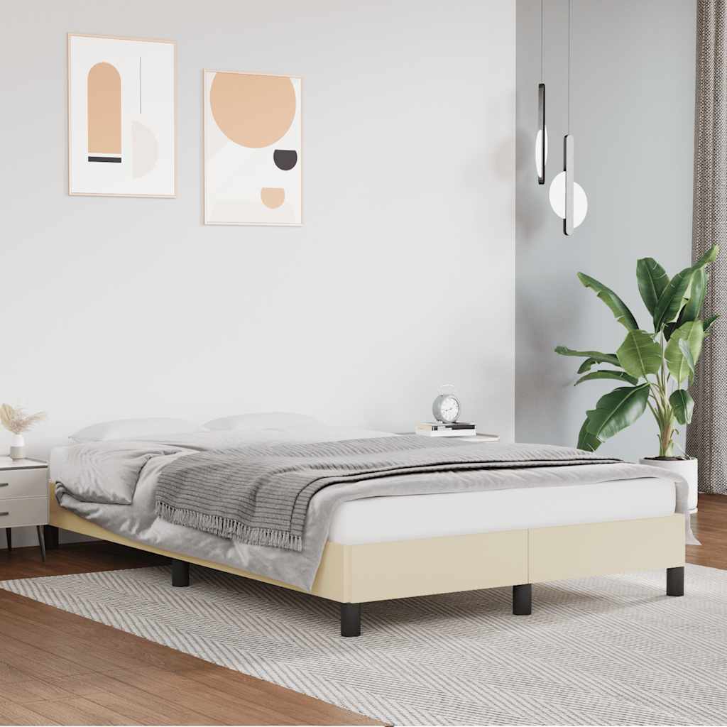 sengeramme uden madras 120x190 cm kunstlæder enkeltseng