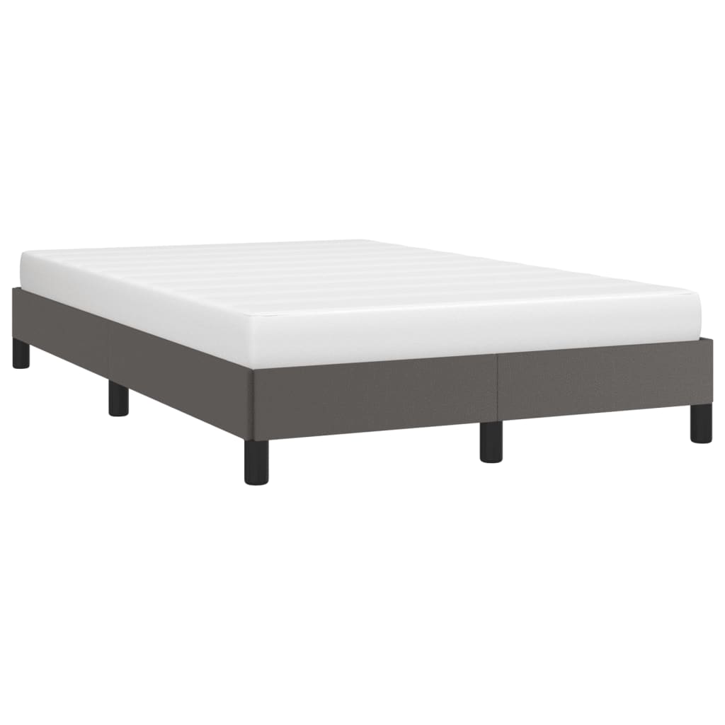 sengeramme uden madras 120x190 cm kunstlæder enkeltseng grå