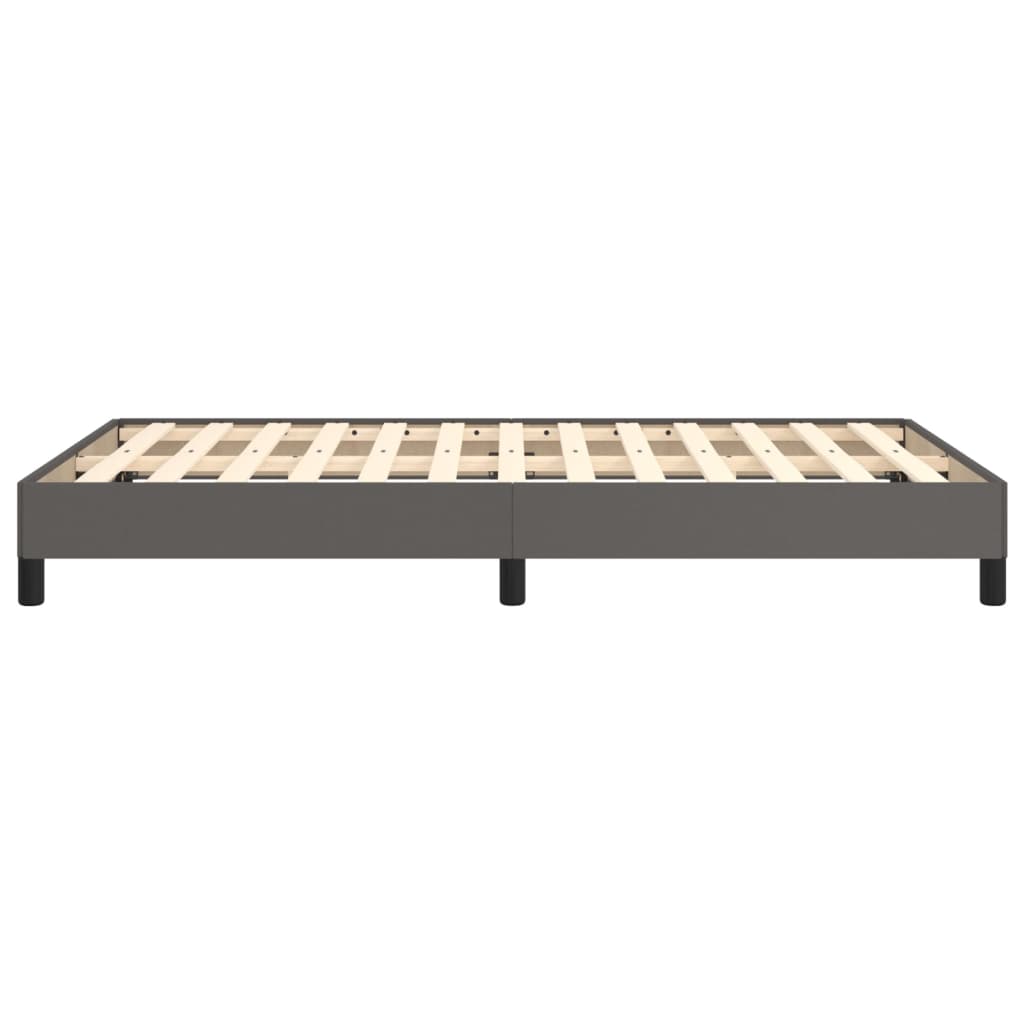 sengeramme uden madras 120x190 cm kunstlæder enkeltseng grå