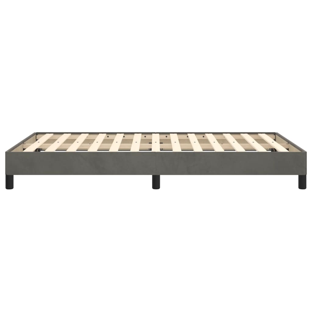 sengeramme uden madras 120x190 cm fløjl enkeltseng mørkegrå