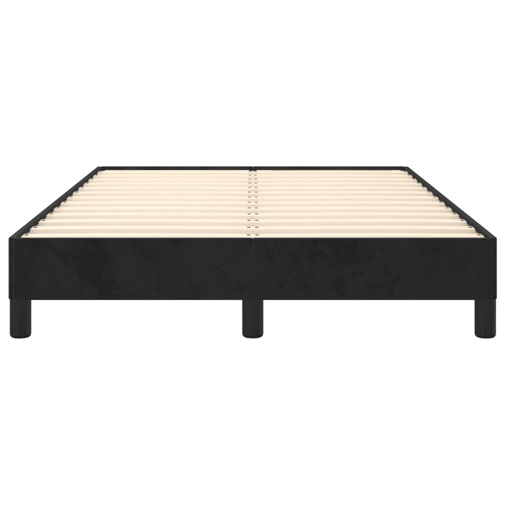 sengeramme uden madras 120x190 cm fløjl enkeltseng sort