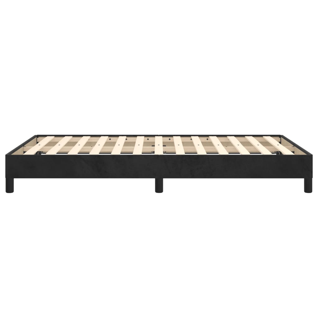 sengeramme uden madras 120x190 cm fløjl enkeltseng sort