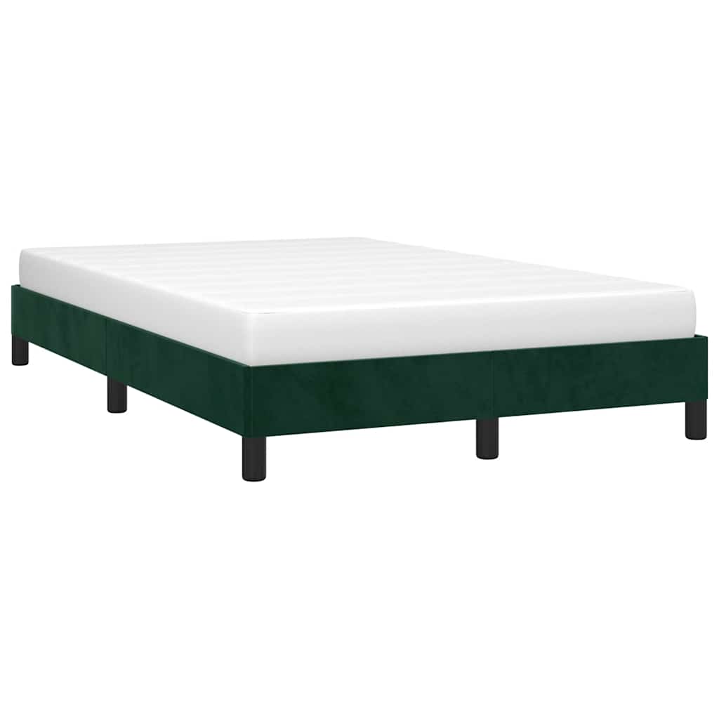 sengeramme uden madras 120x190 cm fløjl mørkegrøn