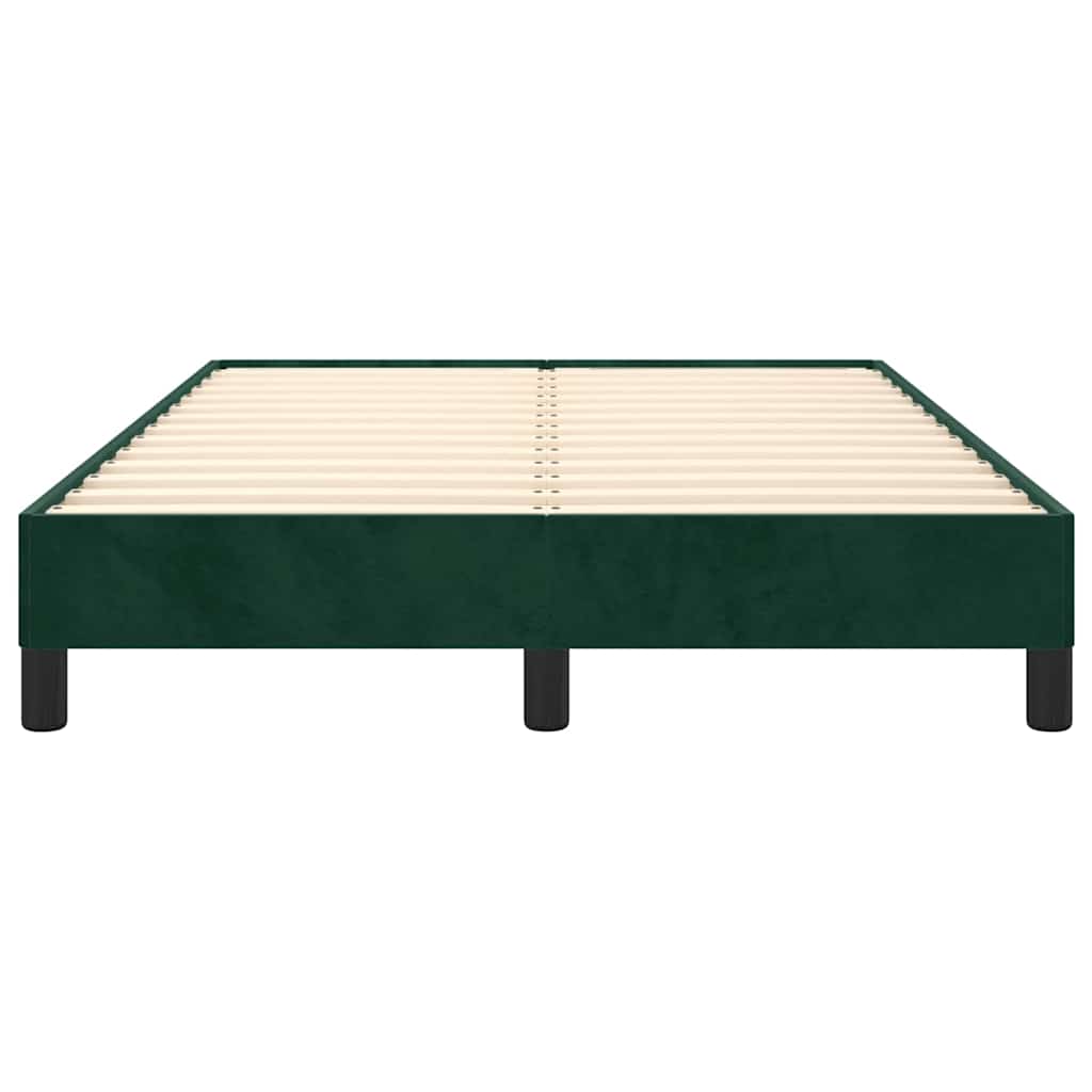 sengeramme uden madras 120x190 cm fløjl mørkegrøn