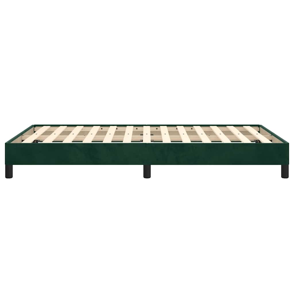 sengeramme uden madras 120x190 cm fløjl mørkegrøn