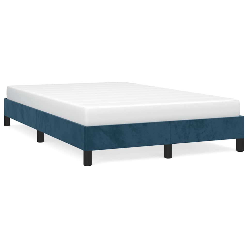 sengeramme uden madras 120x190 cm fløjl mørkeblå