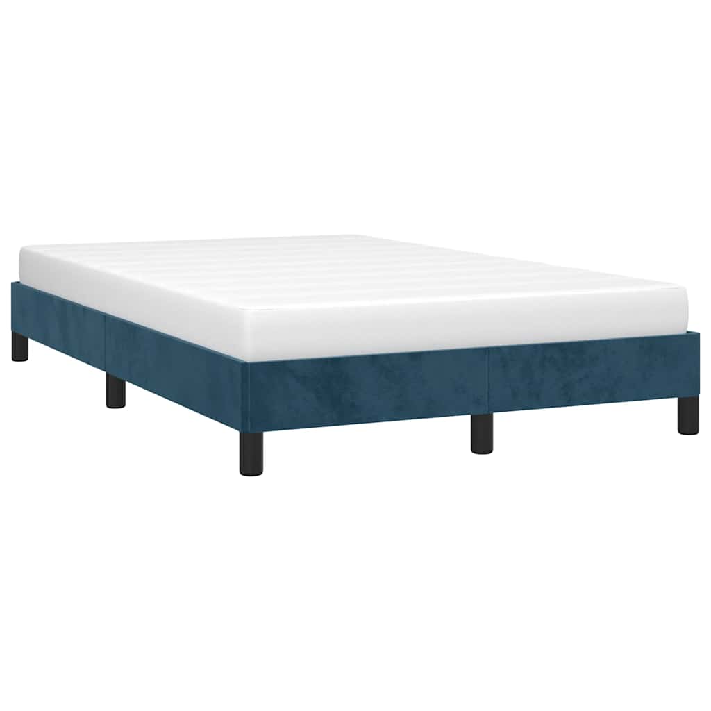 sengeramme uden madras 120x190 cm fløjl mørkeblå