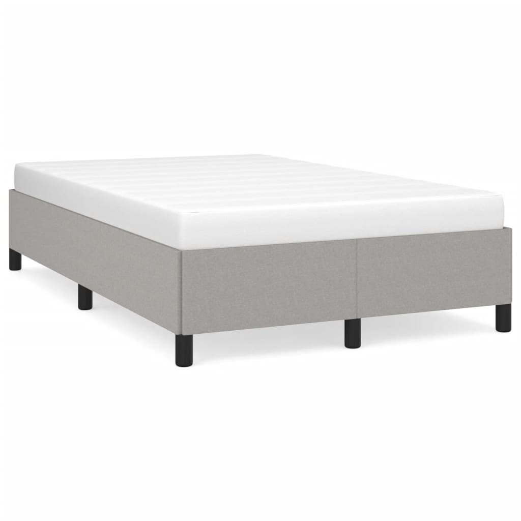 sengeramme uden madras 120x190 cm stof enkeltseng lysegrå