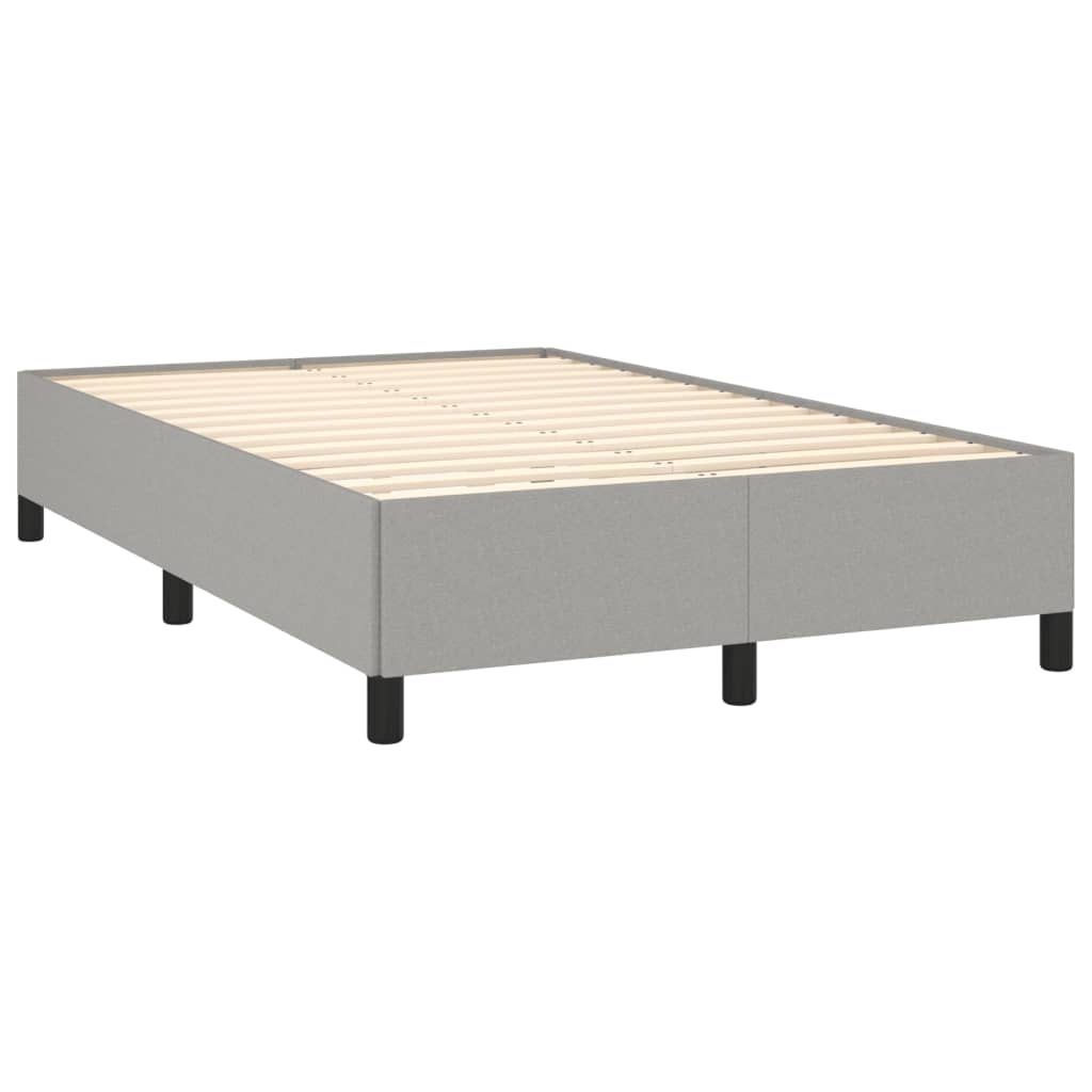 sengeramme uden madras 120x190 cm stof enkeltseng lysegrå