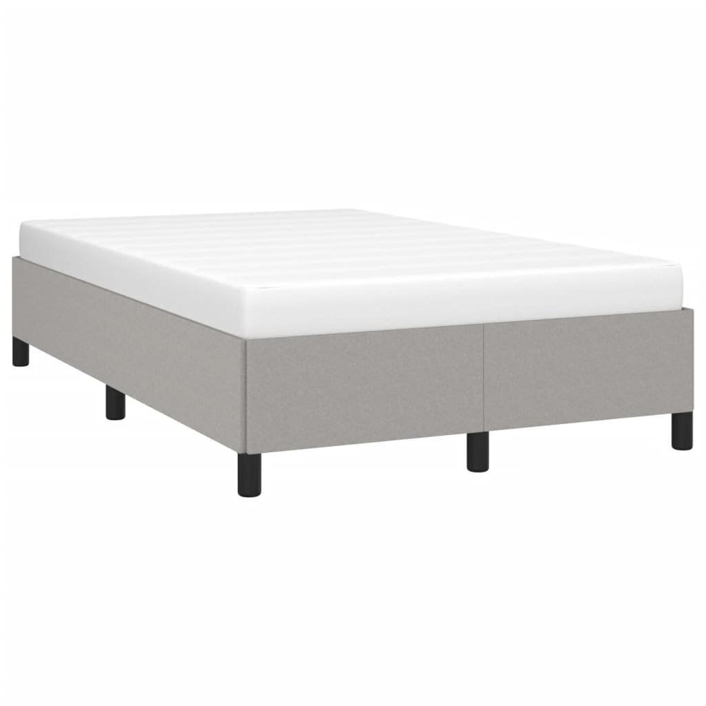 sengeramme uden madras 120x190 cm stof enkeltseng lysegrå