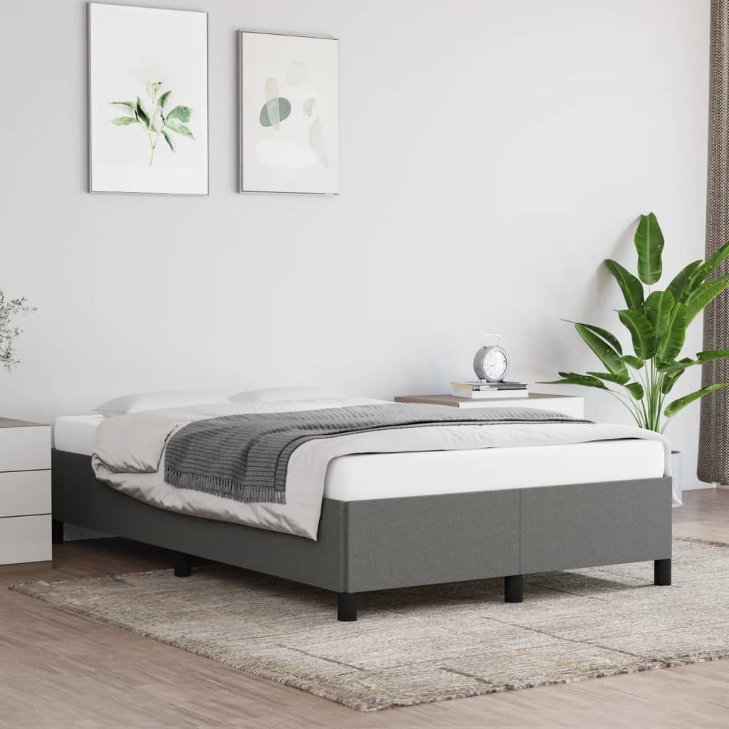 sengeramme uden madras 120x190 cm stof enkeltseng Mørkegrå