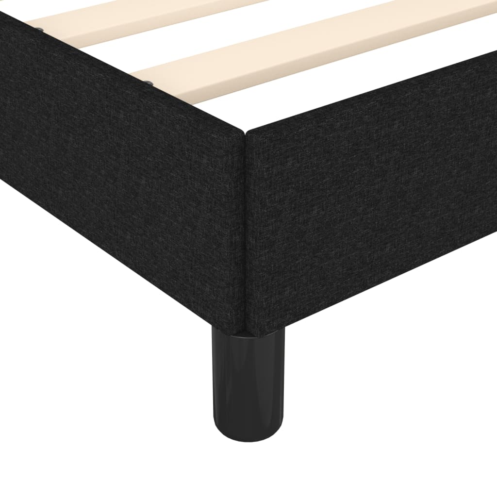 sengeramme uden madras 120x190 cm stof sort