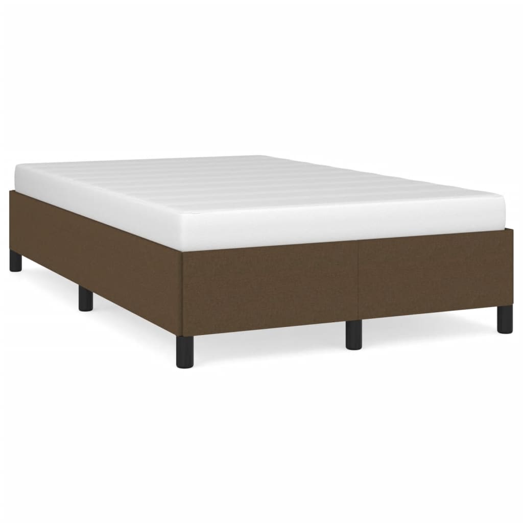 sengeramme uden madras 120x190 cm stof mørkebrun