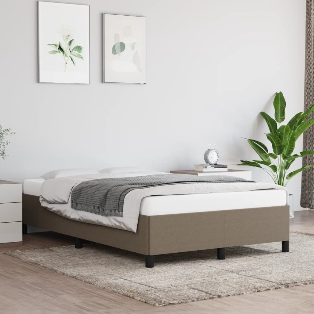 sengeramme uden madras 120x190 cm stof gråbrun