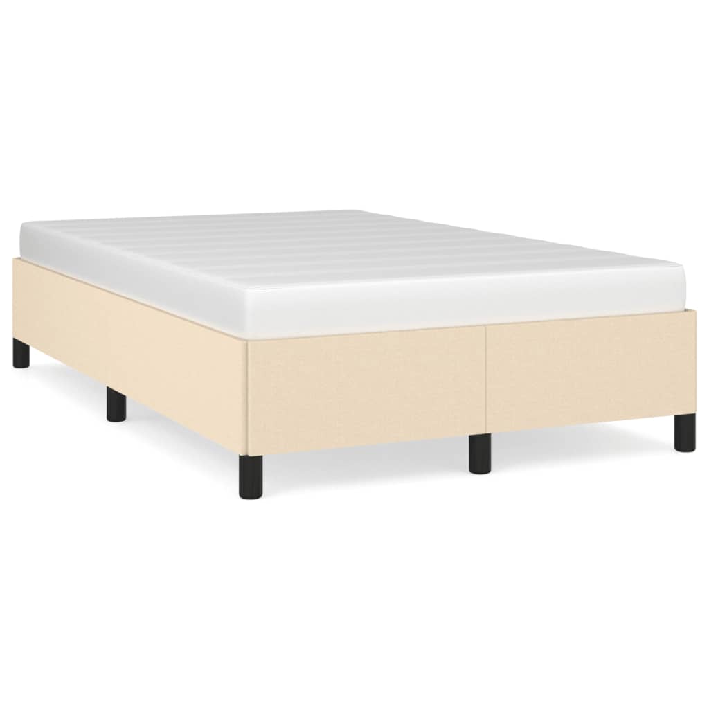 sengeramme uden madras 120x190 cm stof cremefarvet