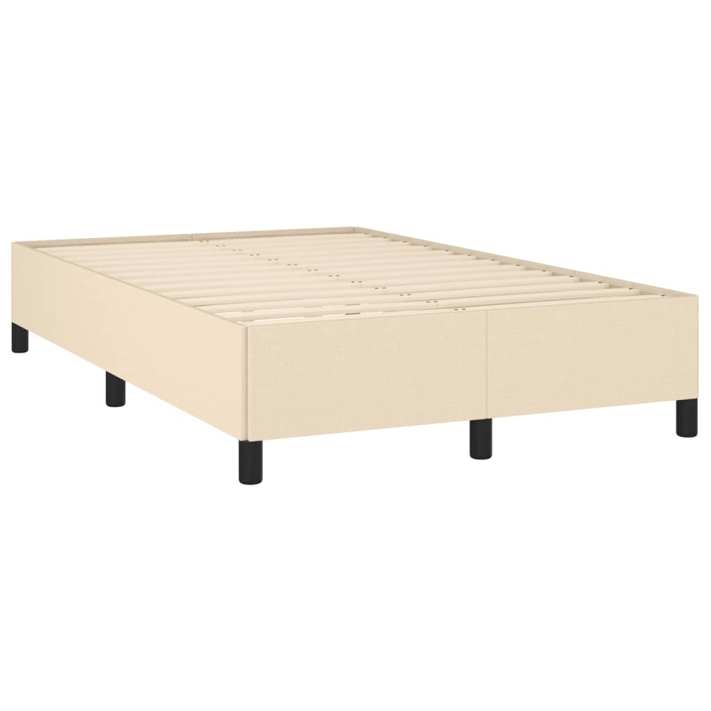 sengeramme uden madras 120x190 cm stof cremefarvet