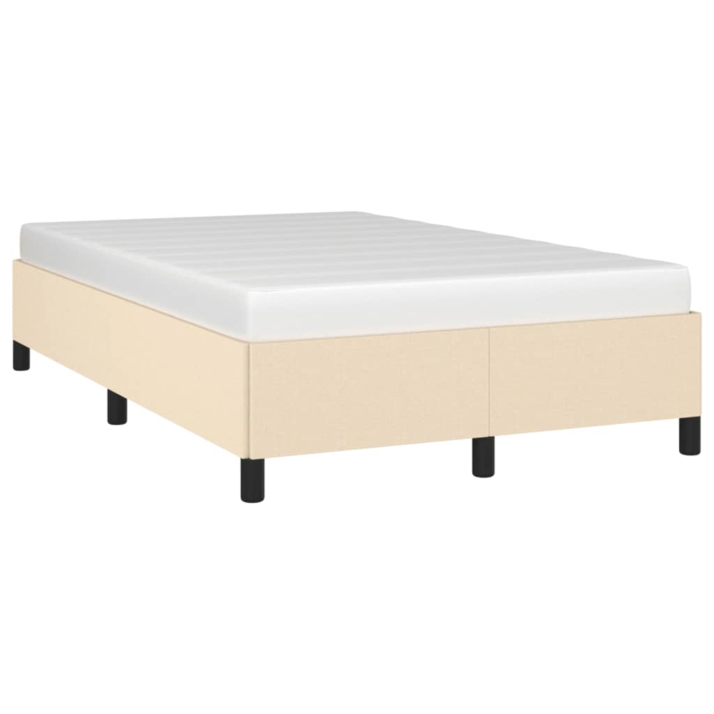 sengeramme uden madras 120x190 cm stof cremefarvet