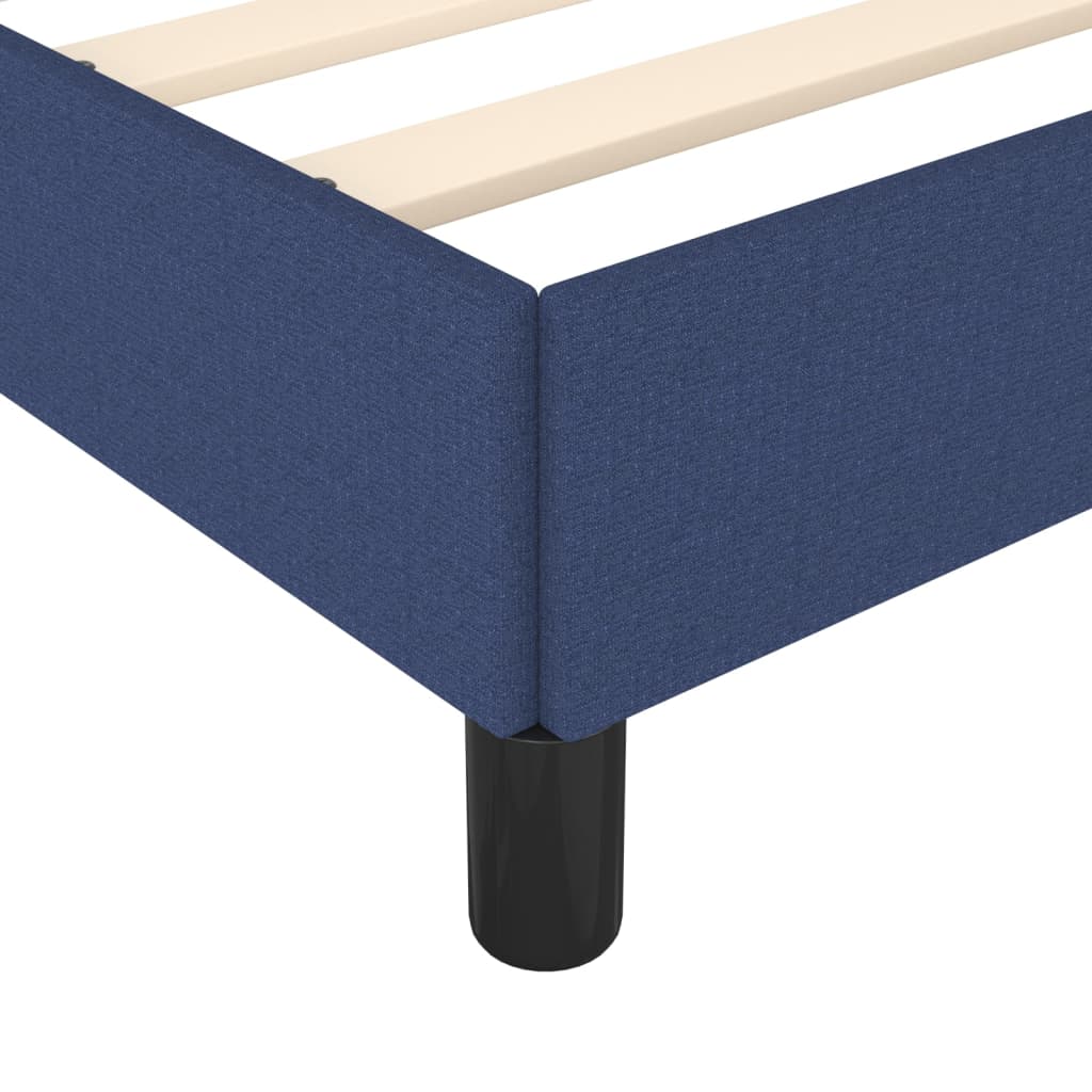 sengeramme uden madras 120x190 cm stof blå