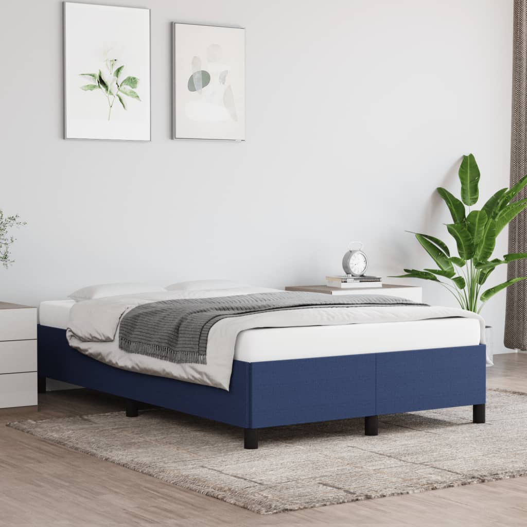 sengeramme uden madras 120x190 cm stof blå