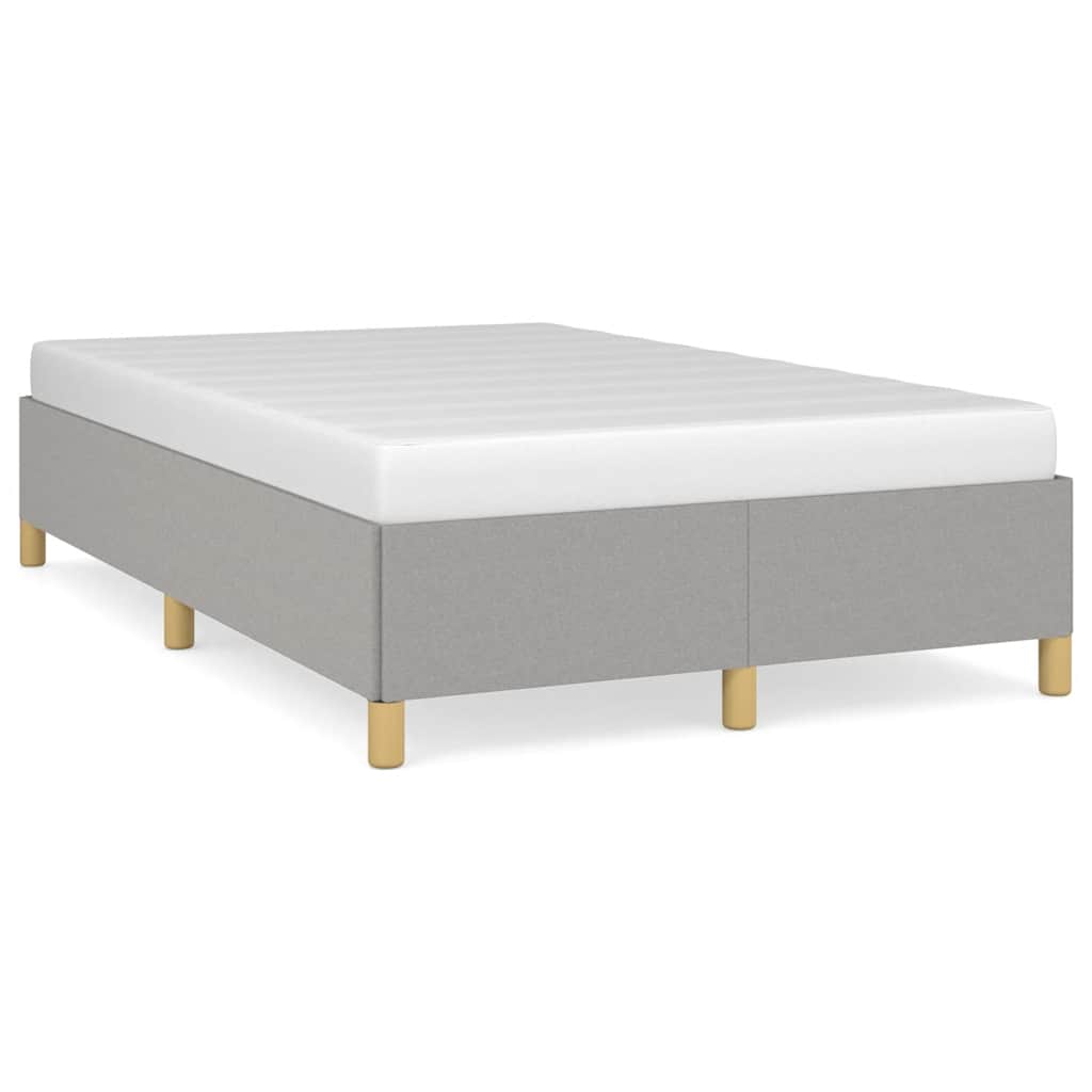 sengeramme uden madras 120x190 cm stof enkeltseng lysegrå