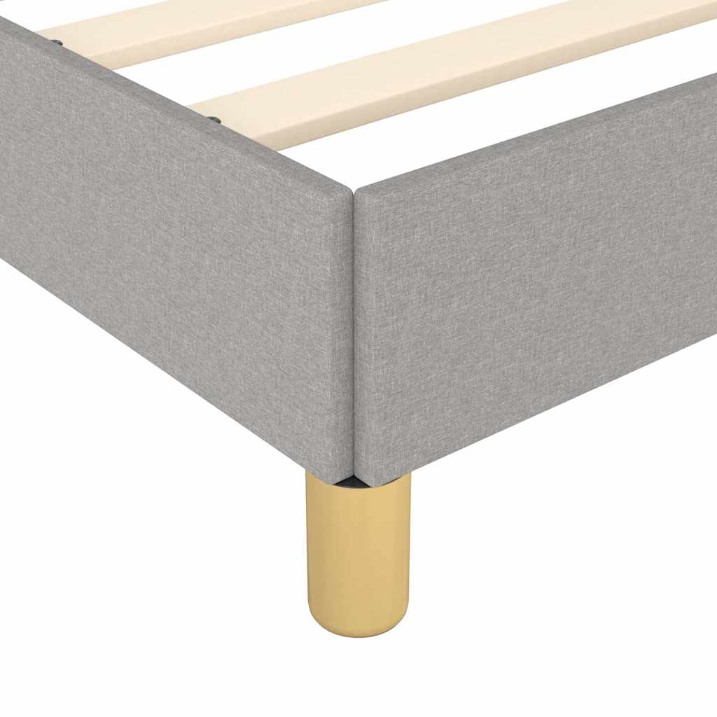 sengeramme uden madras 120x190 cm stof enkeltseng lysegrå