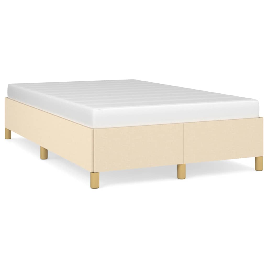 sengeramme uden madras 120x190 cm stof cremefarvet