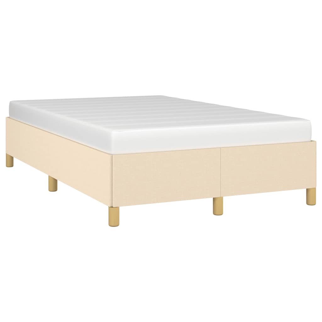 sengeramme uden madras 120x190 cm stof cremefarvet