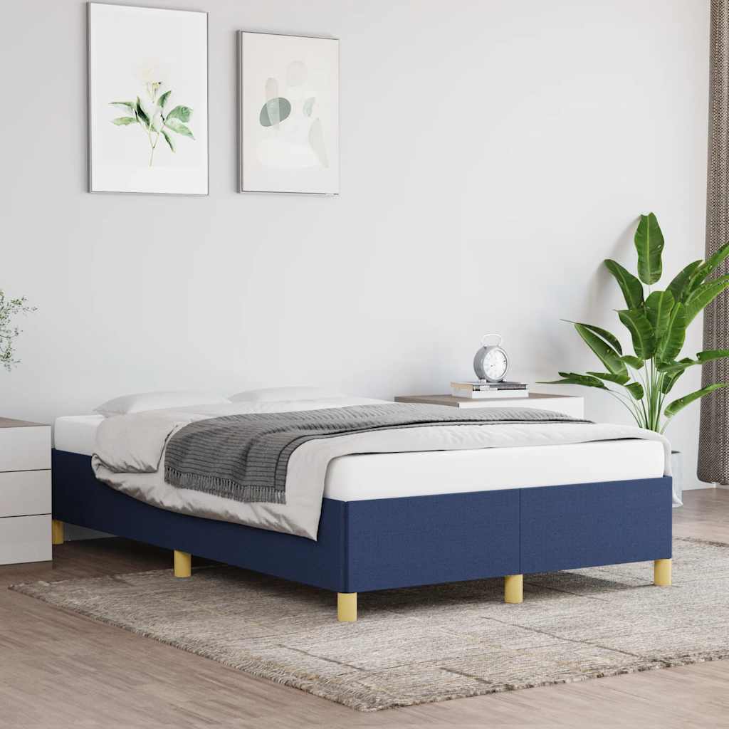 sengeramme uden madras 120x190 cm stof blå