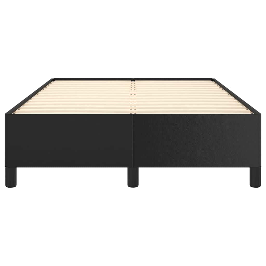 sengeramme uden madras 120x190 cm kunstlæder enkeltseng sort