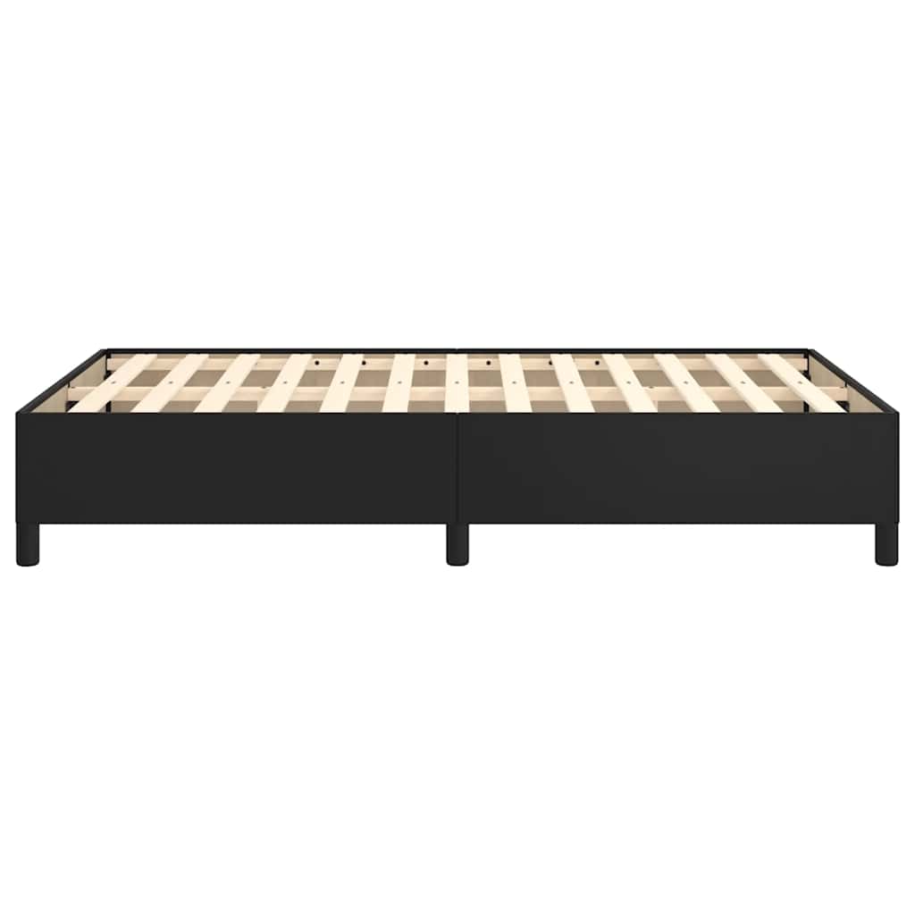 sengeramme uden madras 120x190 cm kunstlæder enkeltseng sort