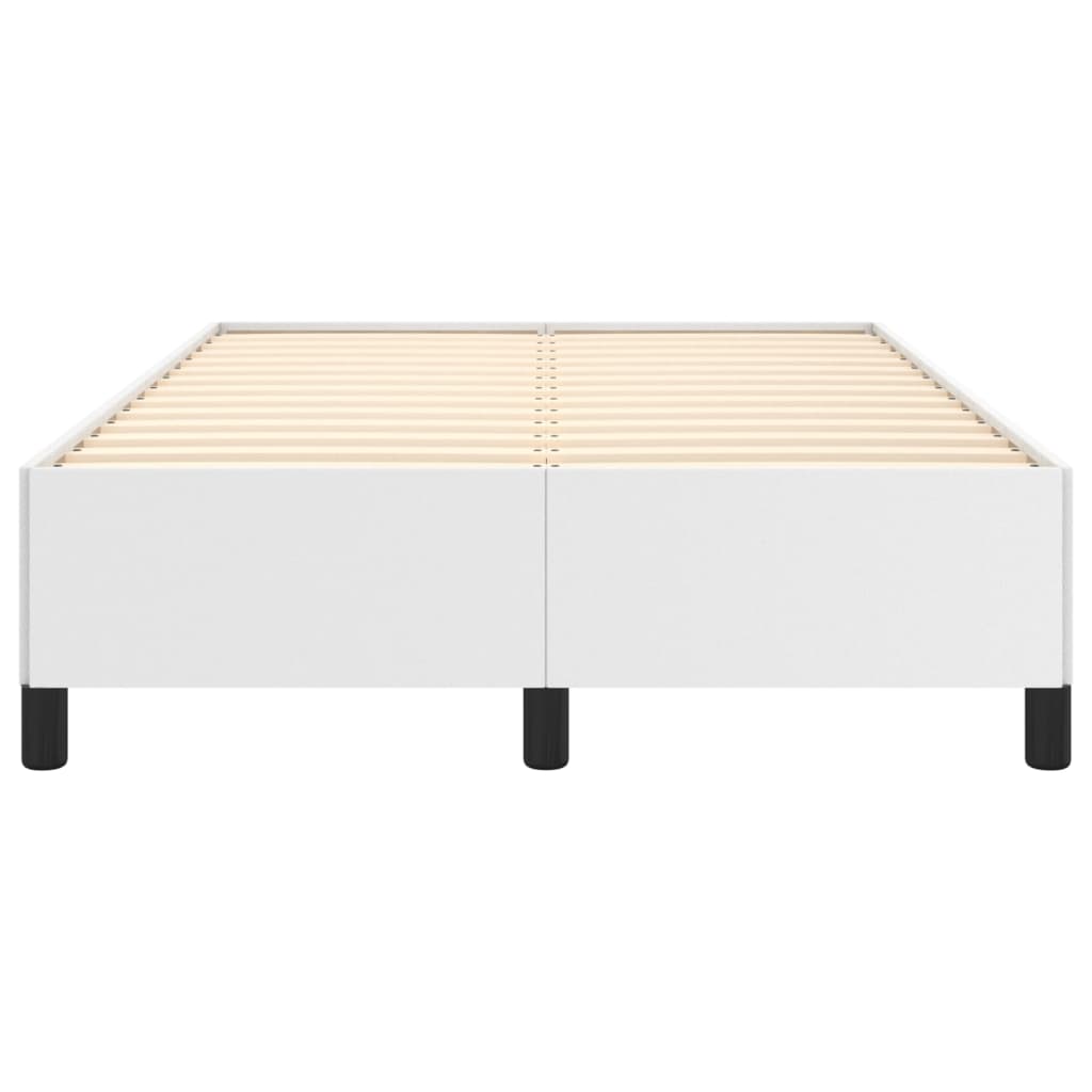 sengeramme uden madras 120x190 cm kunstlæder enkeltseng hvid