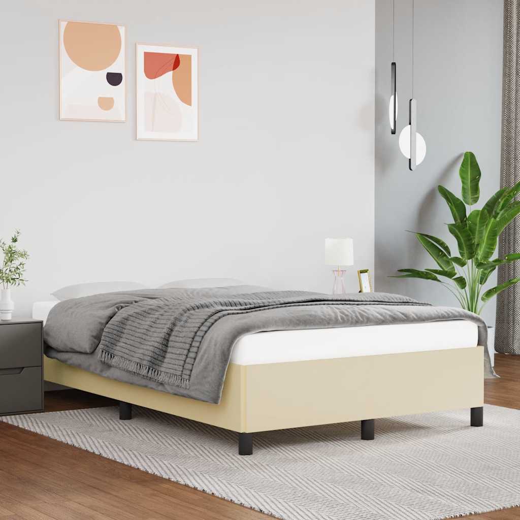 sengeramme uden madras 120x190 cm kunstlæder enkeltseng grå
