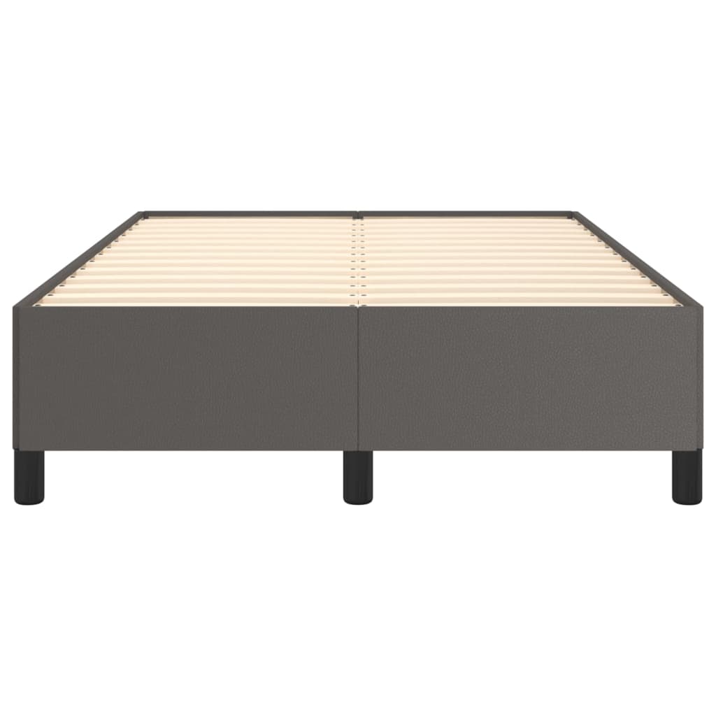 sengeramme uden madras 120x190 cm kunstlæder enkeltseng grå