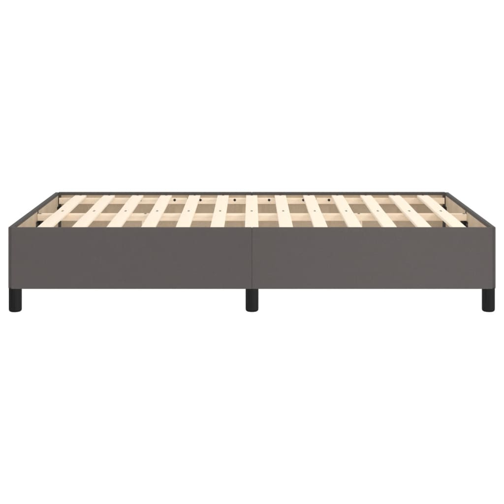 sengeramme uden madras 120x190 cm kunstlæder enkeltseng grå