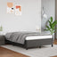 sengeramme uden madras 120x190 cm kunstlæder enkeltseng grå