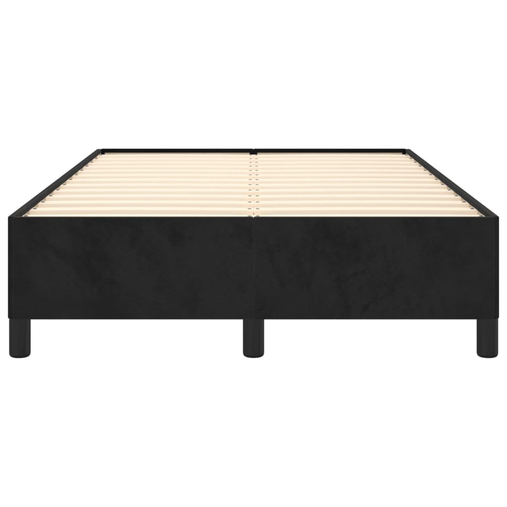 sengeramme uden madras 120x190 cm fløjl enkeltseng sort