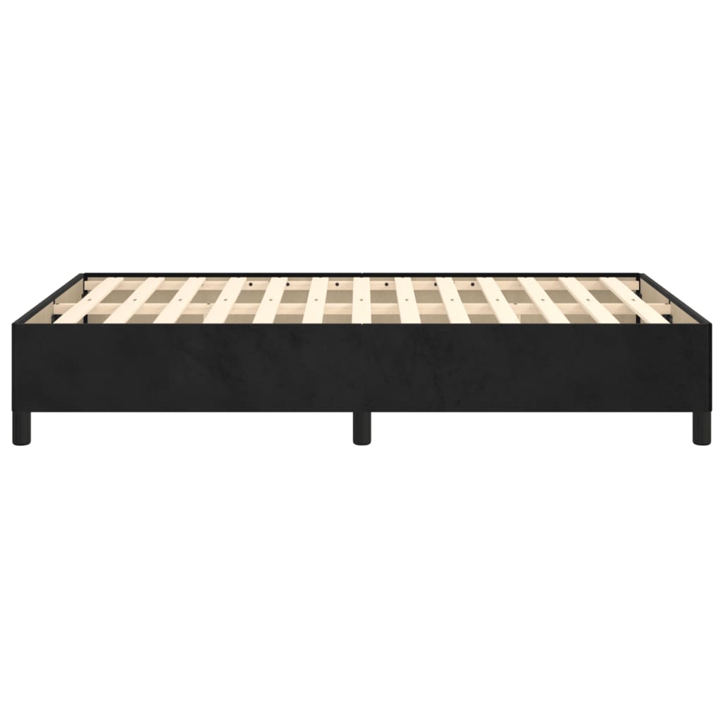 sengeramme uden madras 120x190 cm fløjl enkeltseng sort