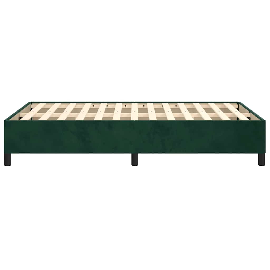 sengeramme uden madras 120x190 cm fløjl mørkegrøn