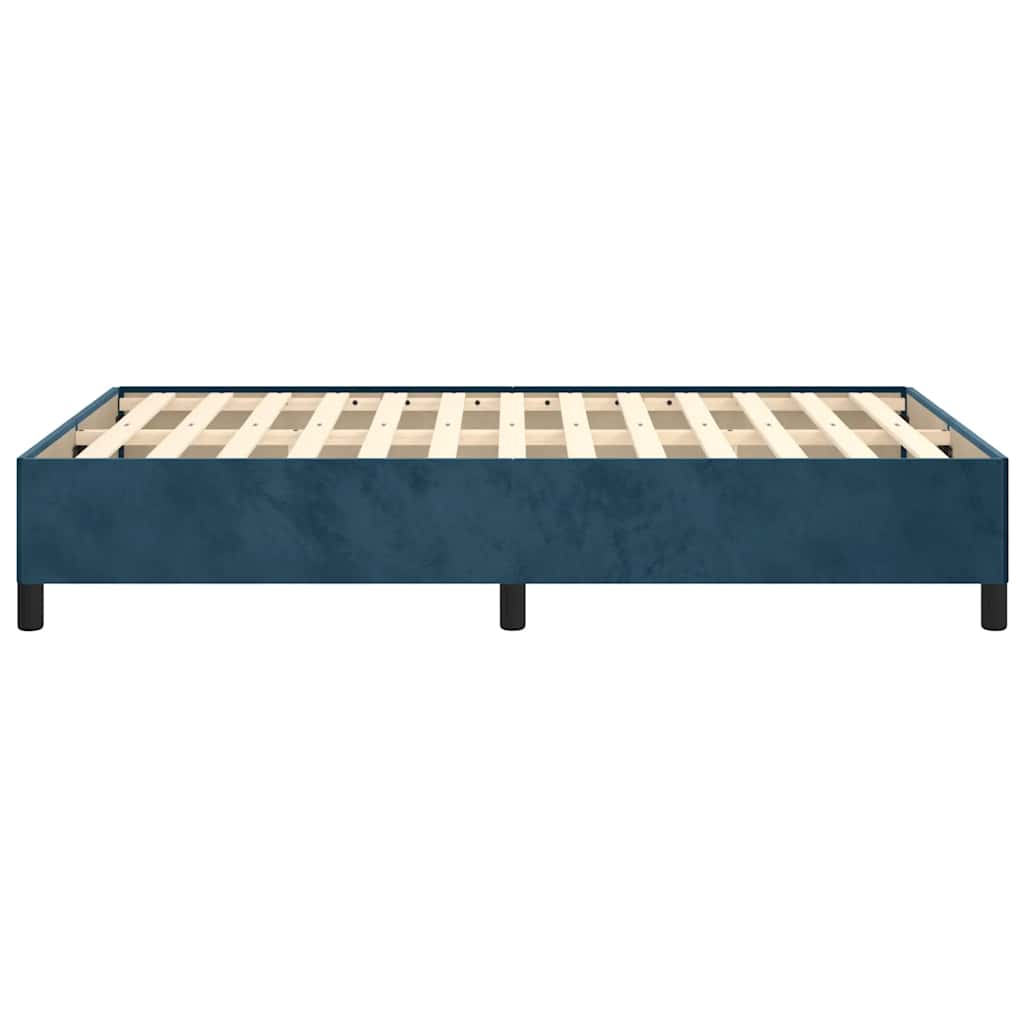 sengeramme uden madras 120x190 cm fløjl mørkeblå