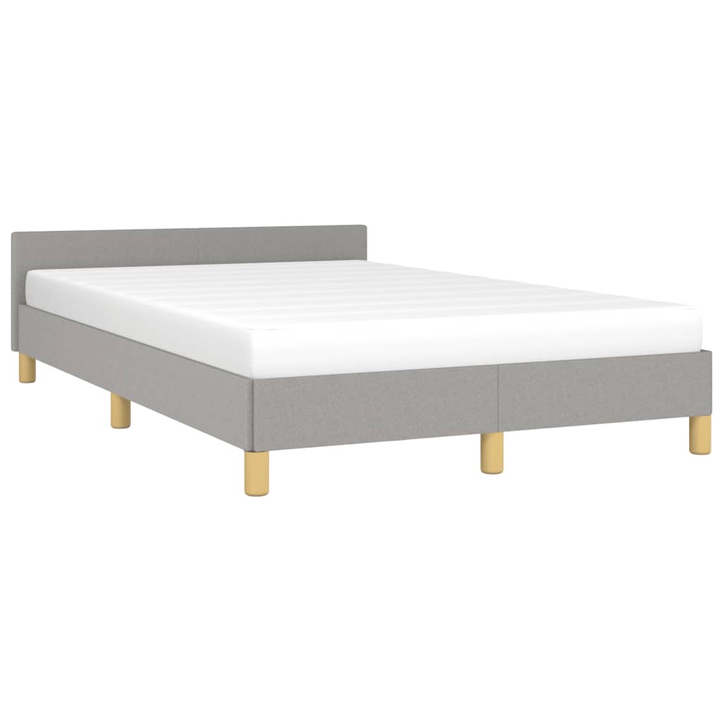 sengeramme uden madras 120x190 cm stof enkeltseng lysegrå