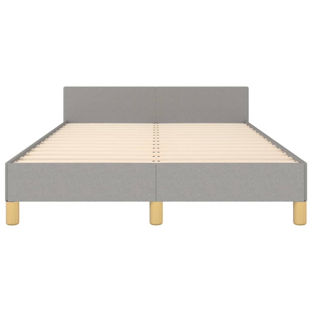 sengeramme uden madras 120x190 cm stof enkeltseng lysegrå