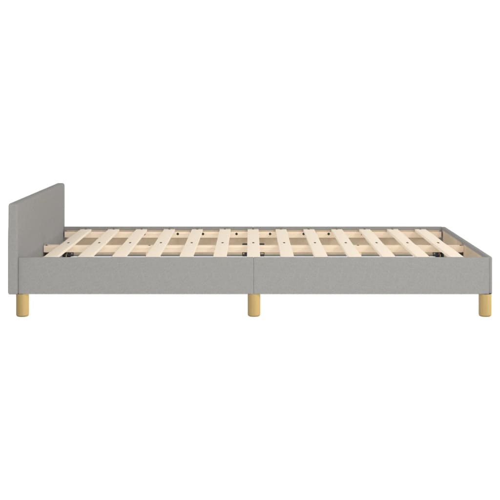 sengeramme uden madras 120x190 cm stof enkeltseng lysegrå